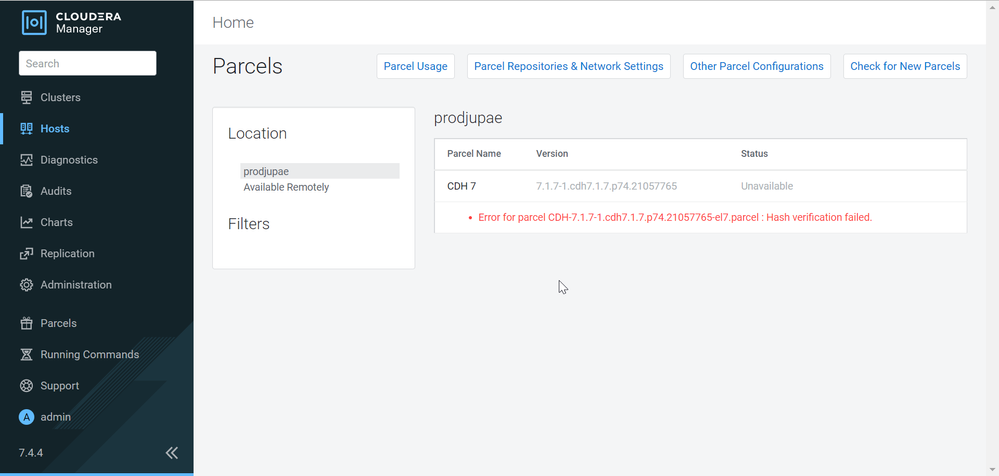 Cloudera_Pracel_Error.png