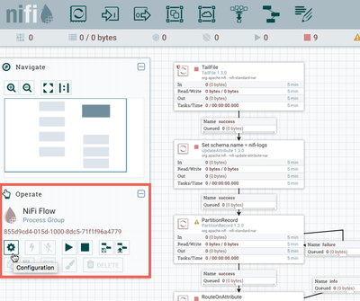 configuration flow using community cloudera nifi select controller tab opens window parse services