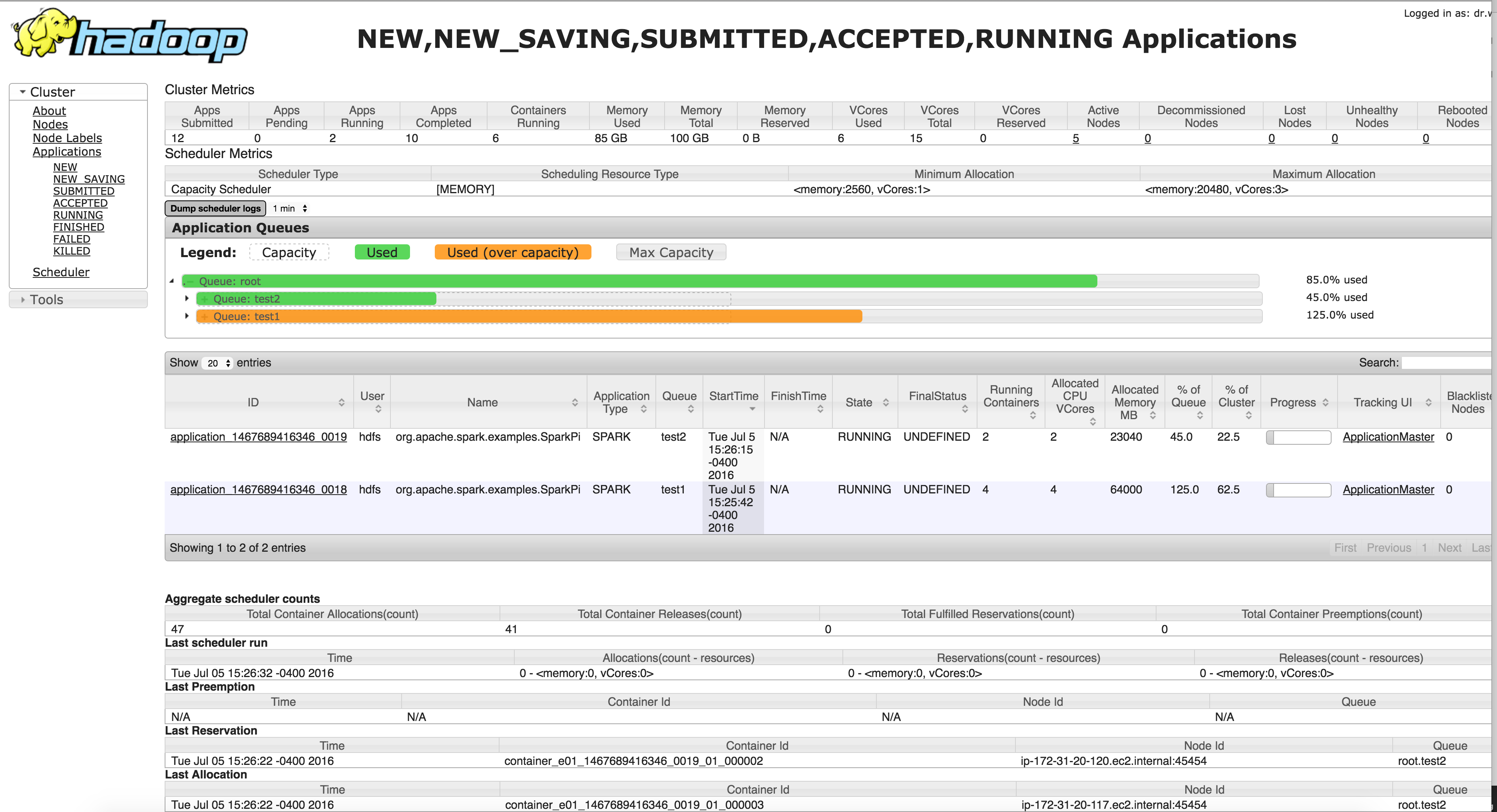 YARN Preemption with Spark using a Fair Policy Cloudera Community 246713