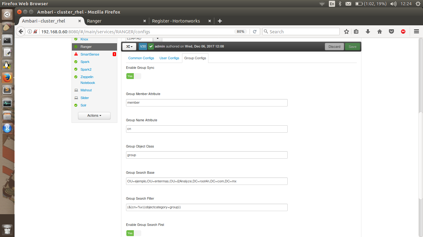 Configuring Ranger Usersync with AD/LDAP for a com... - Cloudera ...