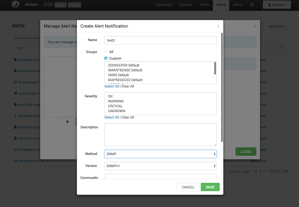 Solved: How to configure Ambari to send SNMP notification - Cloudera ...