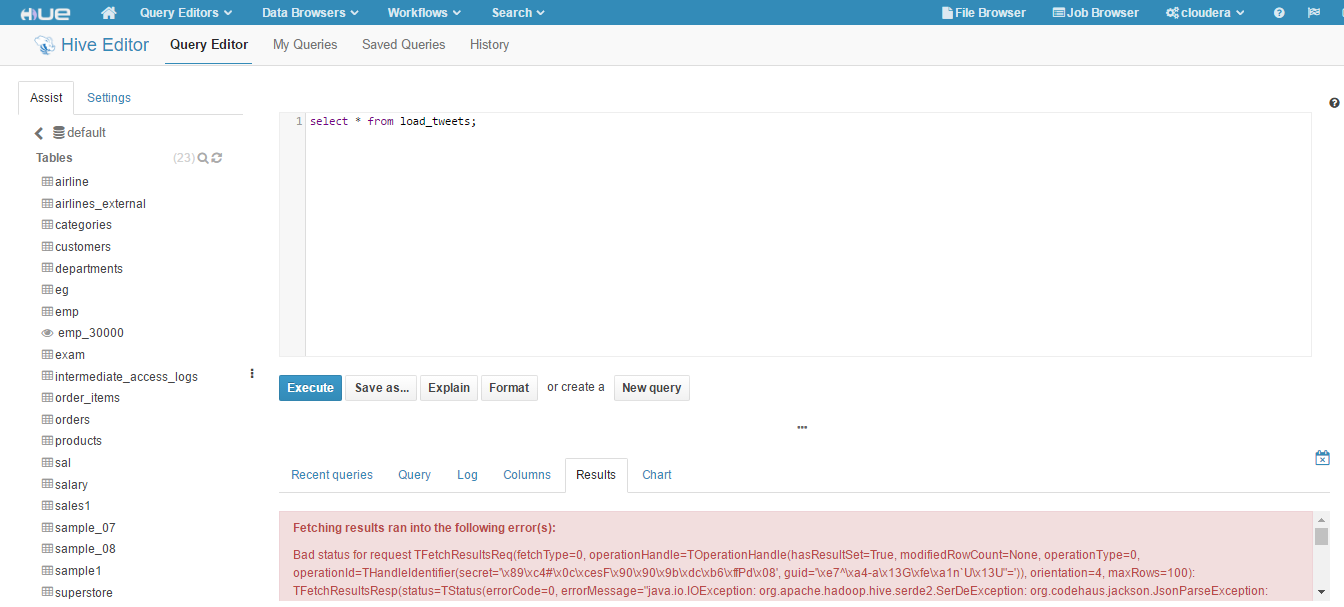 Hive Not Responding For Twitter Analysis Page 3 Cloudera Community