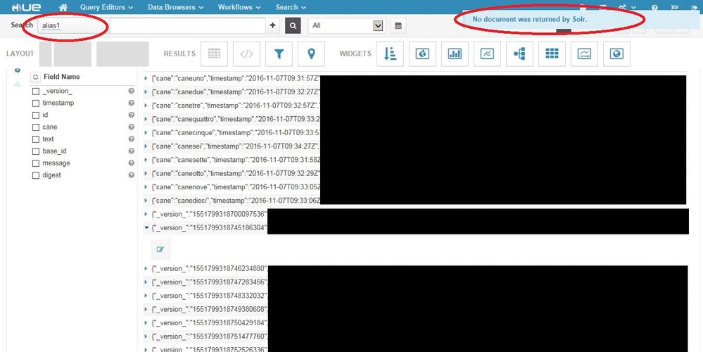 collection alias not working (second linked collection)