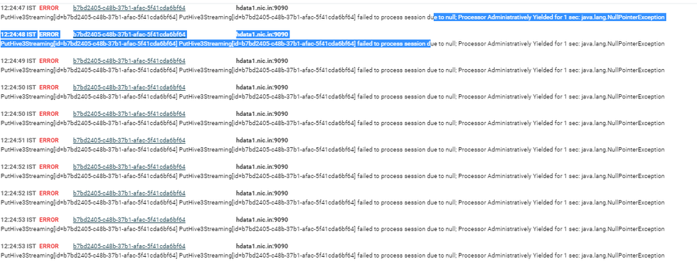 Error details