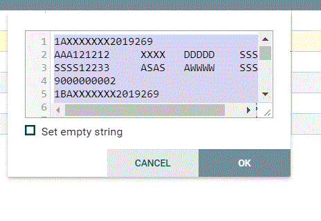 sample data