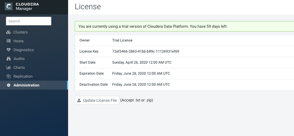 From Administrator / License