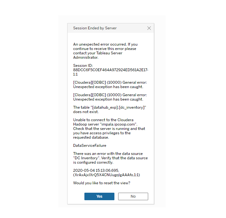 tablue_impala_connection issue.PNG