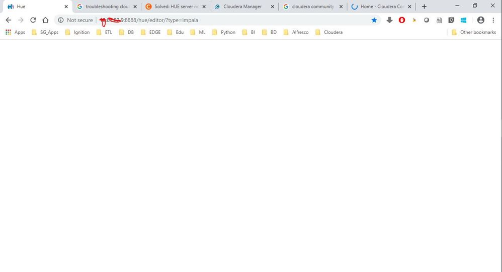 Hue console is not loading
