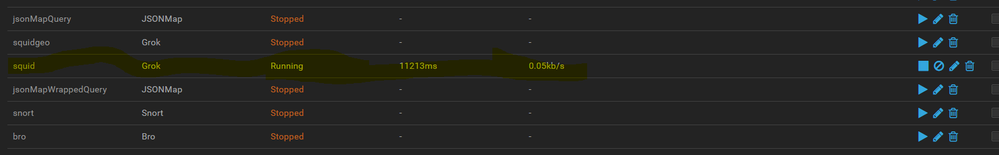 Data flows via Squid Sensor
