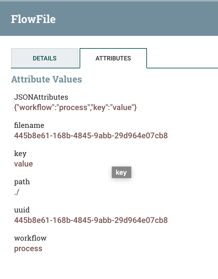 FlowFile Attribute JSONAttributes