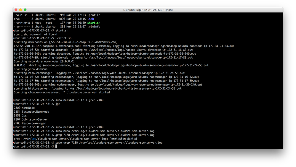Cloudera server manger log