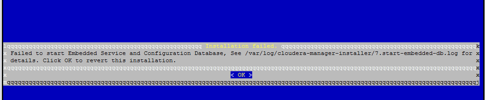 error installation cloudera