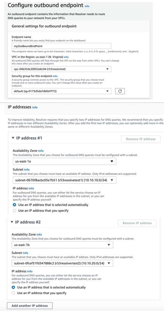 Step-1 for Configuration of Outbound Endpoint on Route53 Resolver on AWS Portal.png