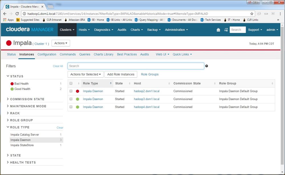 One of three nodes has error