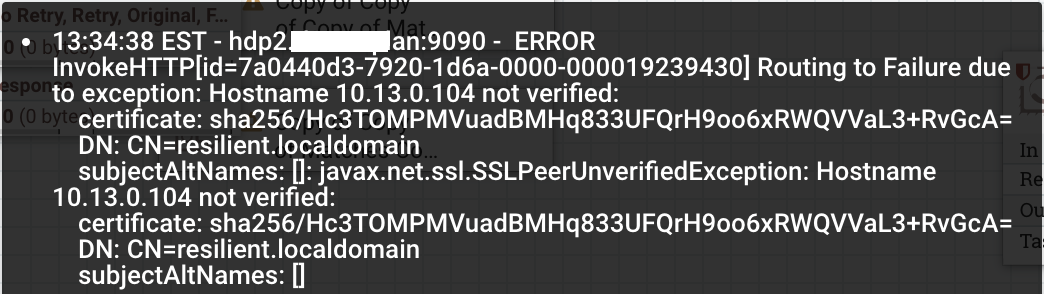 Solved: NiFi Error javax.net.ssl.SSLPeerUnverifiedExceptio