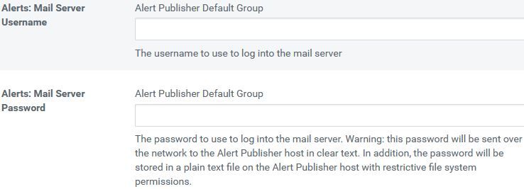 Mail Server UN & PWD