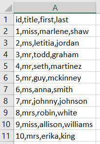 temporary csv-output