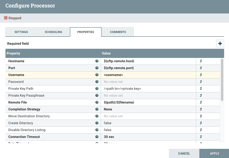 How to fetch files form a SFTP location with name Cloudera