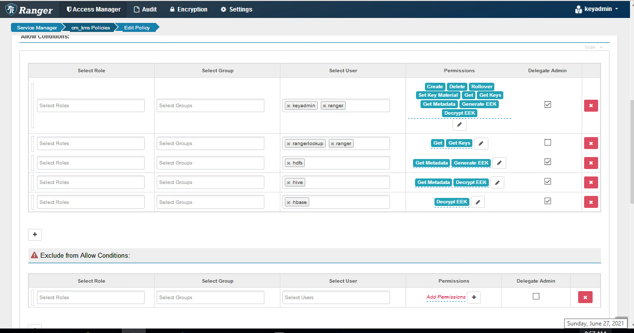 Solved CDP 7.1.6 Ranger KMS test conection failed " User... Cloudera
