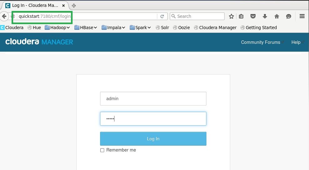 Cloudera Manger WEB UI