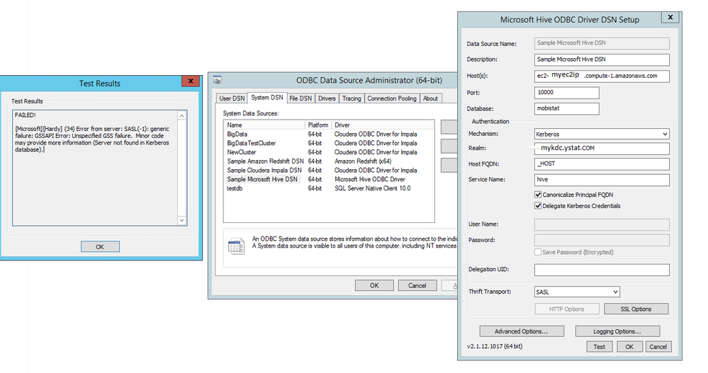 KDC ODBC Driver Cloudera.PNG