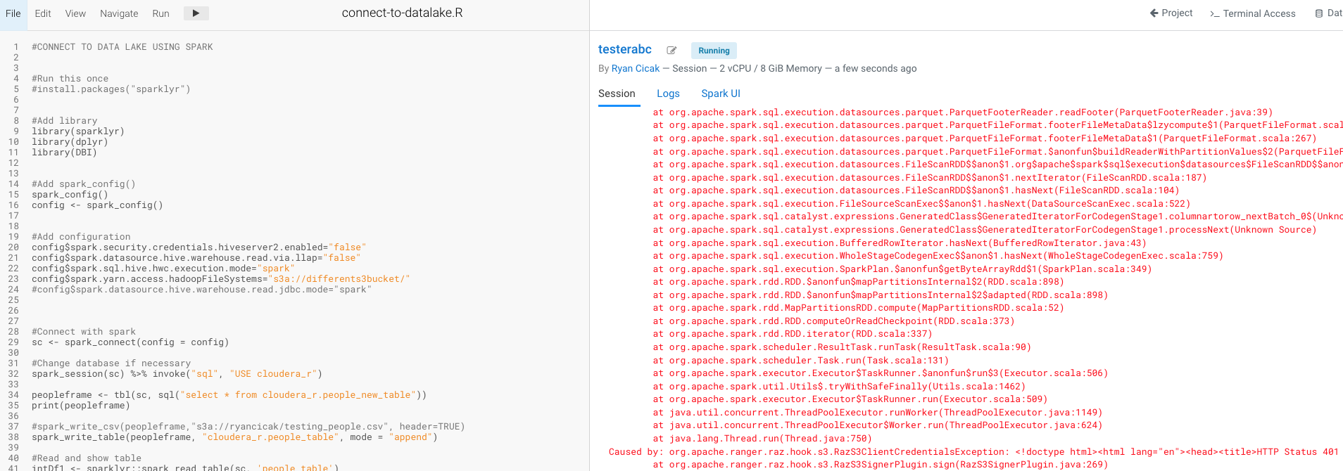 Reading/Writing using R to an external table withi... - Cloudera Community  - 371777