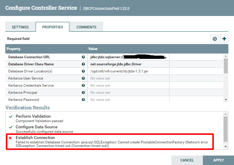 nifi controller service connet failed.png