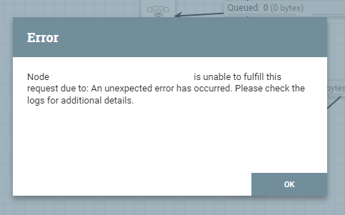 Error message from ui