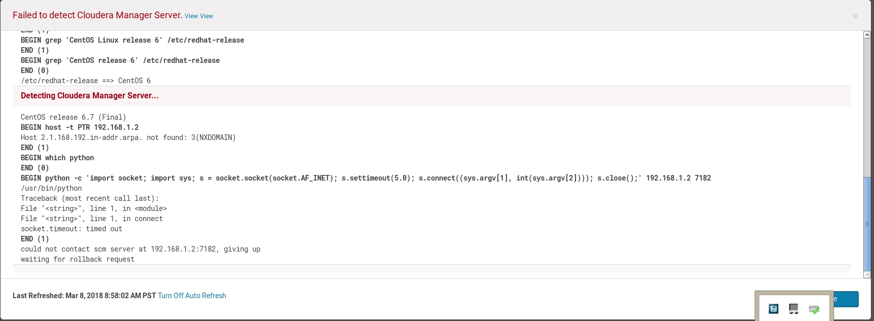 Failed to detect Cloudera Manager Server. Cloudera Community 65215