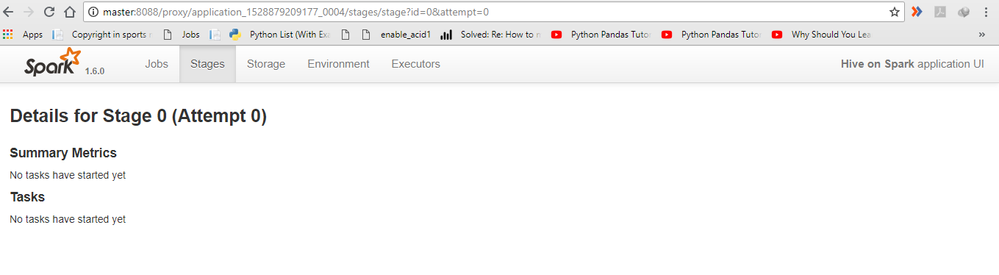 job submit 30 min ago but display  job not started yet.