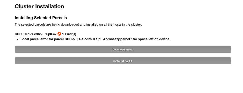 Cloudera Error