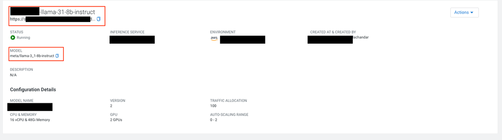 Model Endpoint UI in Cloudera AI