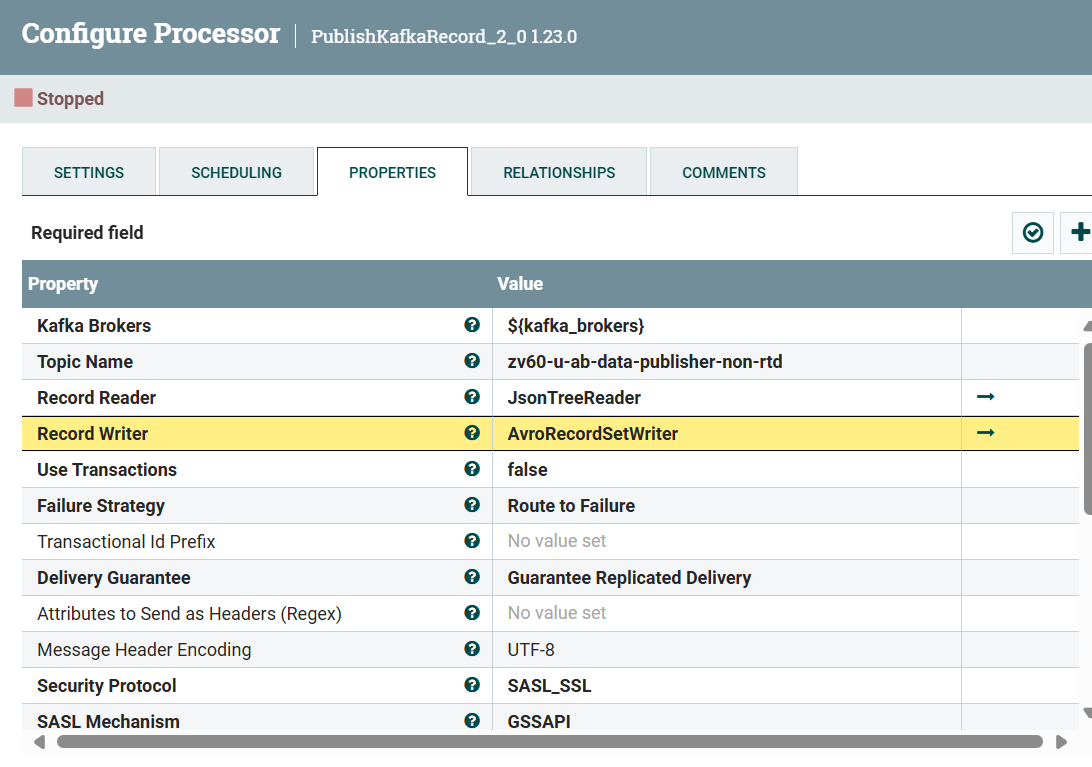 Solved: NIFI: Unable to post AVRO message to kafka topic u ...