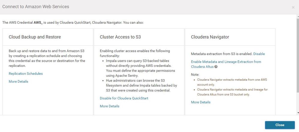 Configuration to Access key credentials